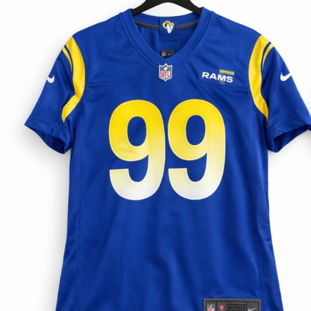 Nike Blue & Yellow Rams #99 Football Jersey